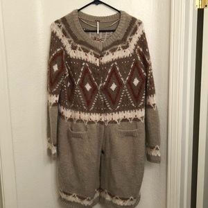 Long knit free people coat